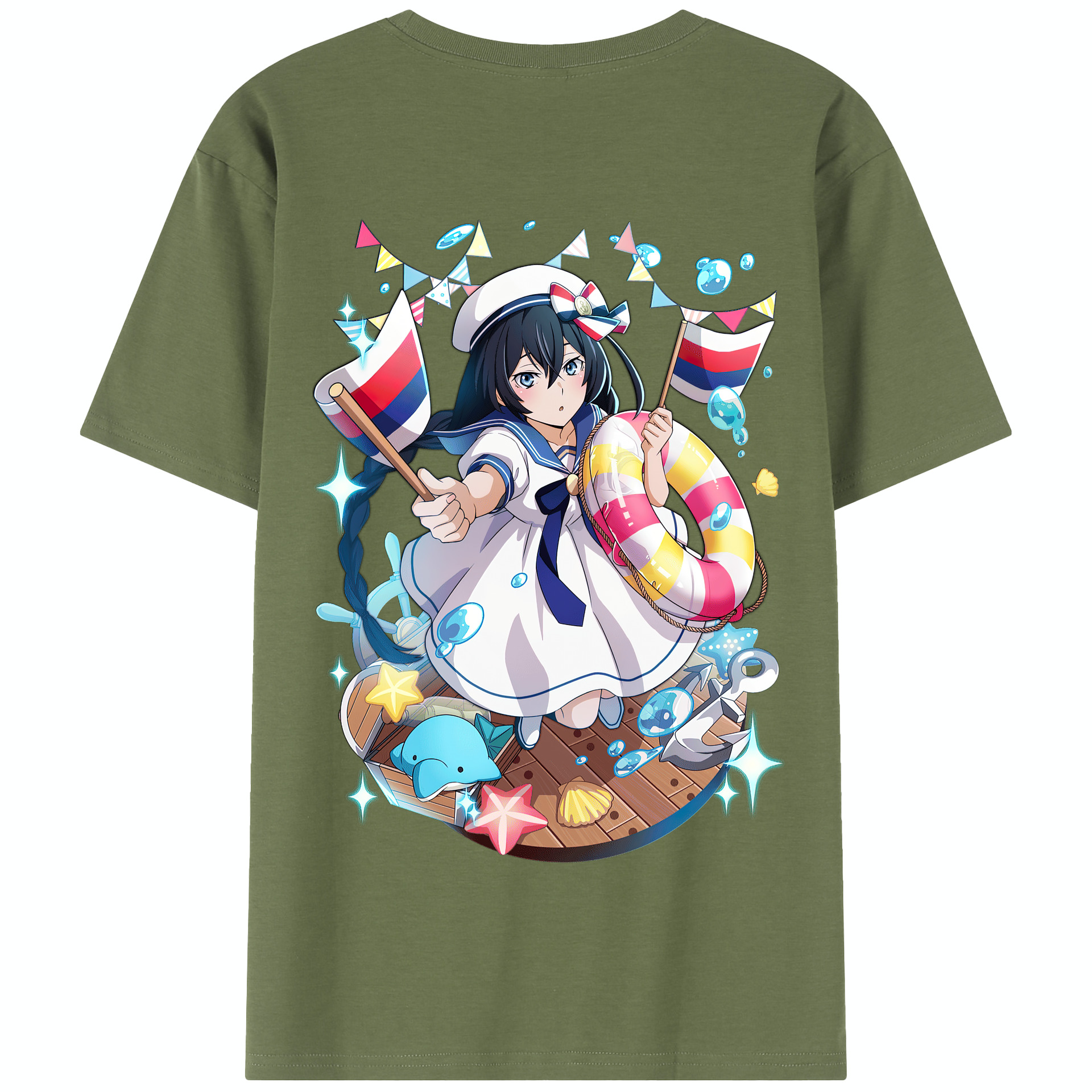 （画像用） 文豪ストレイドッグス Bungo Stray Dogs 綿100％半袖Tシャツ（背面プリント）